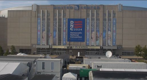 United Center, onde ocorre a Convenção Nacional do Partido Democrata, em Chicago