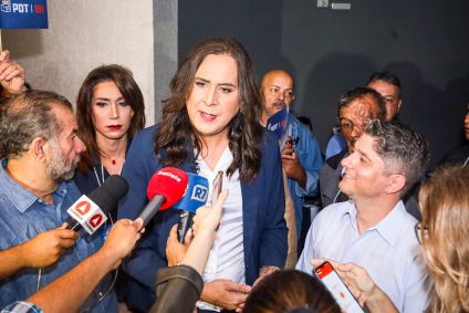 A candidata à prefeitura de Belo Horizonte, Duda Salabert (PDT)