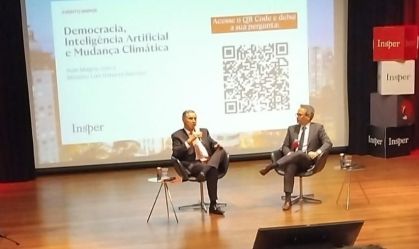 Luís Roberto Barroso, presidente do STF, durante aula magna no Insper