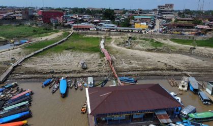 Rio Solimões registra menor nível da história no AM