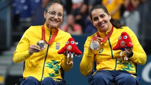 A dupla brasileira formada pelas paulistas Joyce Oliveira e Cátia Oliveira garantiu a medalha de bronze