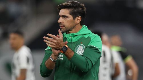 Abel Ferreira durante a derrota do Palmeiras para o Botafogo pela Libertadores