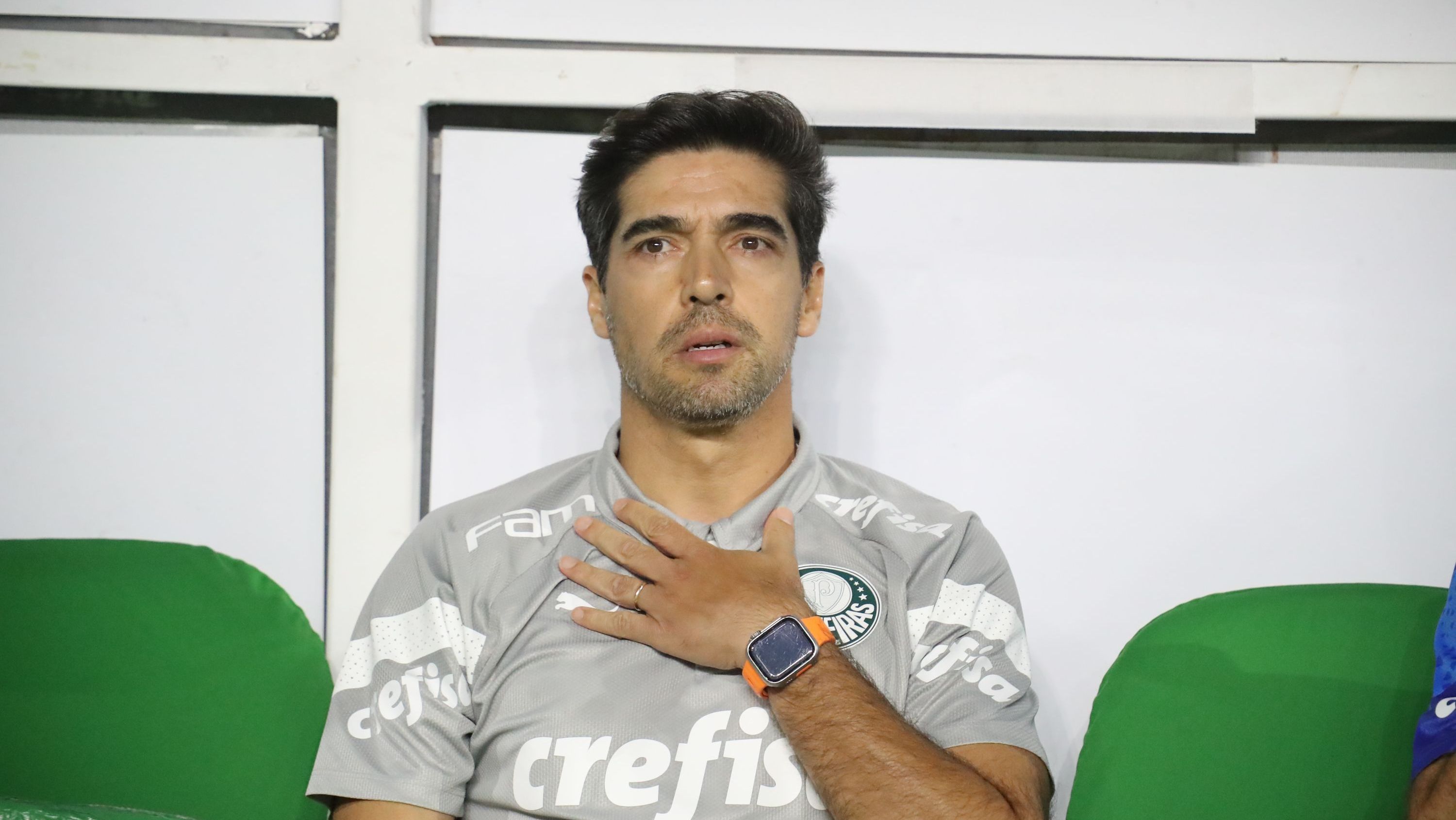 Abel Ferreira, técnico do Palmeiras, durante oitavas de final da Copa do Brasil contra o Flamengo