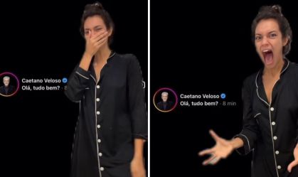 Alane Dias compartilha reação ao receber mensagem de Caetano Veloso