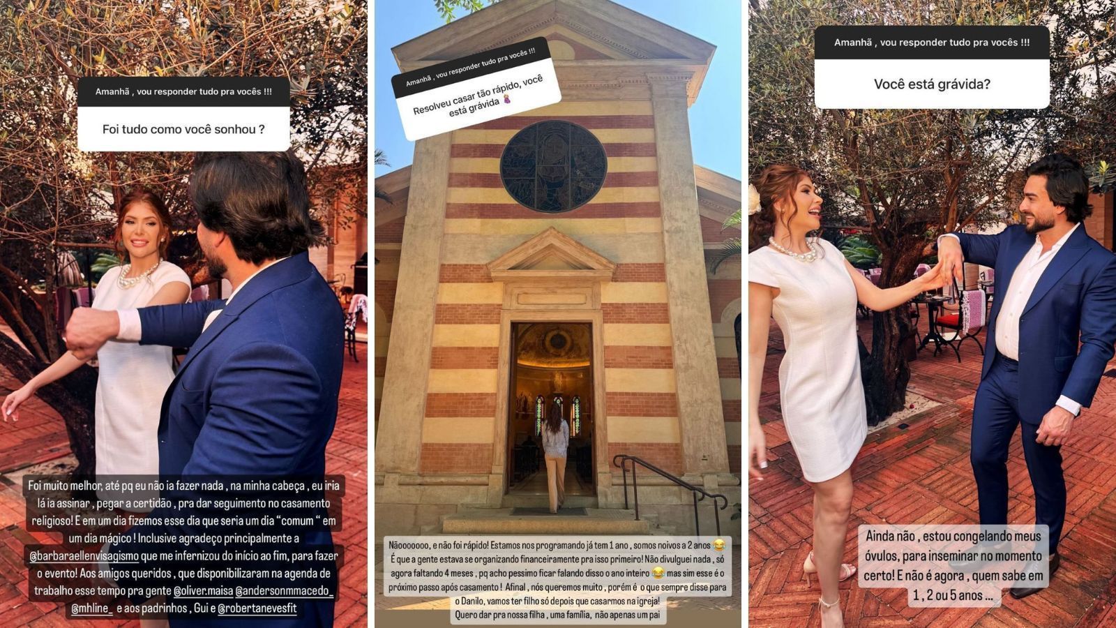 Amanda fala sobre gravidez após casamento • Instagram/Amanda Gontijo