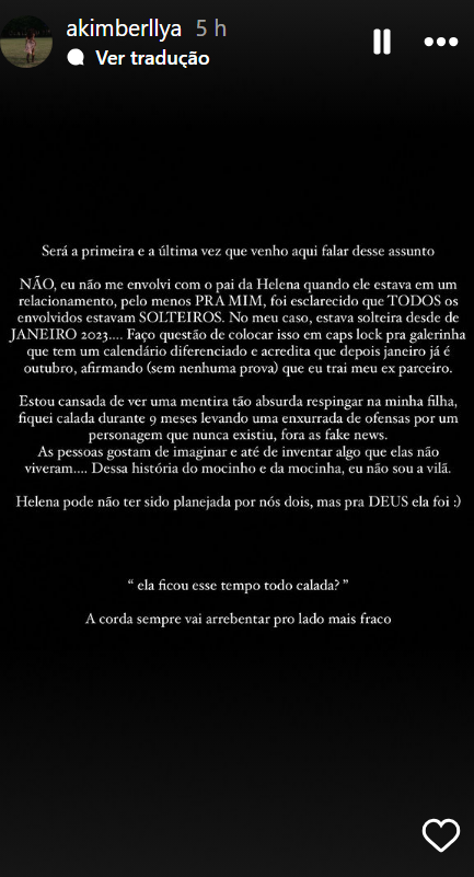Amanda Kimberlly desabafa sobre rumores de traição e ataques de ódio / Instagram/ Amanda Kimberlly