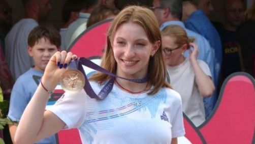 Ana Maria Barbosu com a medalha de bronze