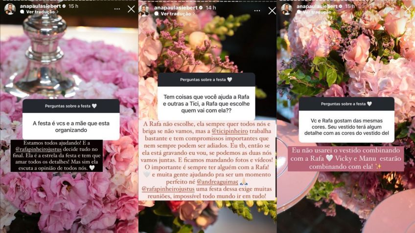 Ana Paula Siabert explicou sobre os preparativos da festa de 15 anos da enteada / Instagram/Ana Paula Siabert