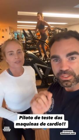 Personal mostrou Grazi Massafera se exercitando enquanto Angélica sugeriu nova profissão para a amiga / Foto: Instagram/Chico Salgado