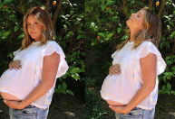 Ashley Tisdale exibe barrigão no último trimestre da gestação; veja