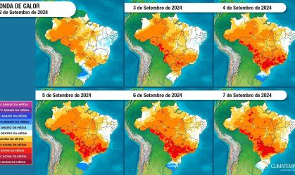 Brasil enfrentará nova onda de calor no início de setembro