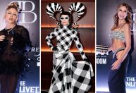 Brilho e transparência marcam looks dos famosos no Baile do BB