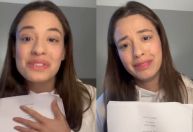 Beatriz Reis se emociona ao receber roteiro de sua primeira novela: 