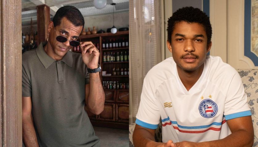 José Bento (Marcello Melo Jr.) e João Pedro (Juan Paiva) se desentendem em "Renascer". / Globo/ Paulo Barros l Globo/Angélica Goudinho