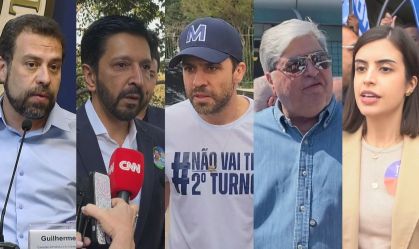 Acompanhe as agendas dos candidatos à Prefeitura de SP nesta segunda (23)