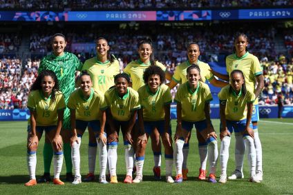 Brasil ficou com a medalha de prata no futebol feminino em Paris