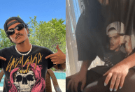 Bruno Mars aumenta rumores de parceria e posa com blusa de Lady Gaga