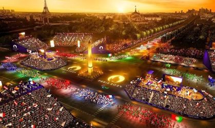 Cerimônia de abertura da Paralimpíada de Paris na Champs-Elysées