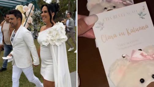 Graciele e Zezé Di Camargo fazem chá revelação para descobrir sexo do primeiro filho