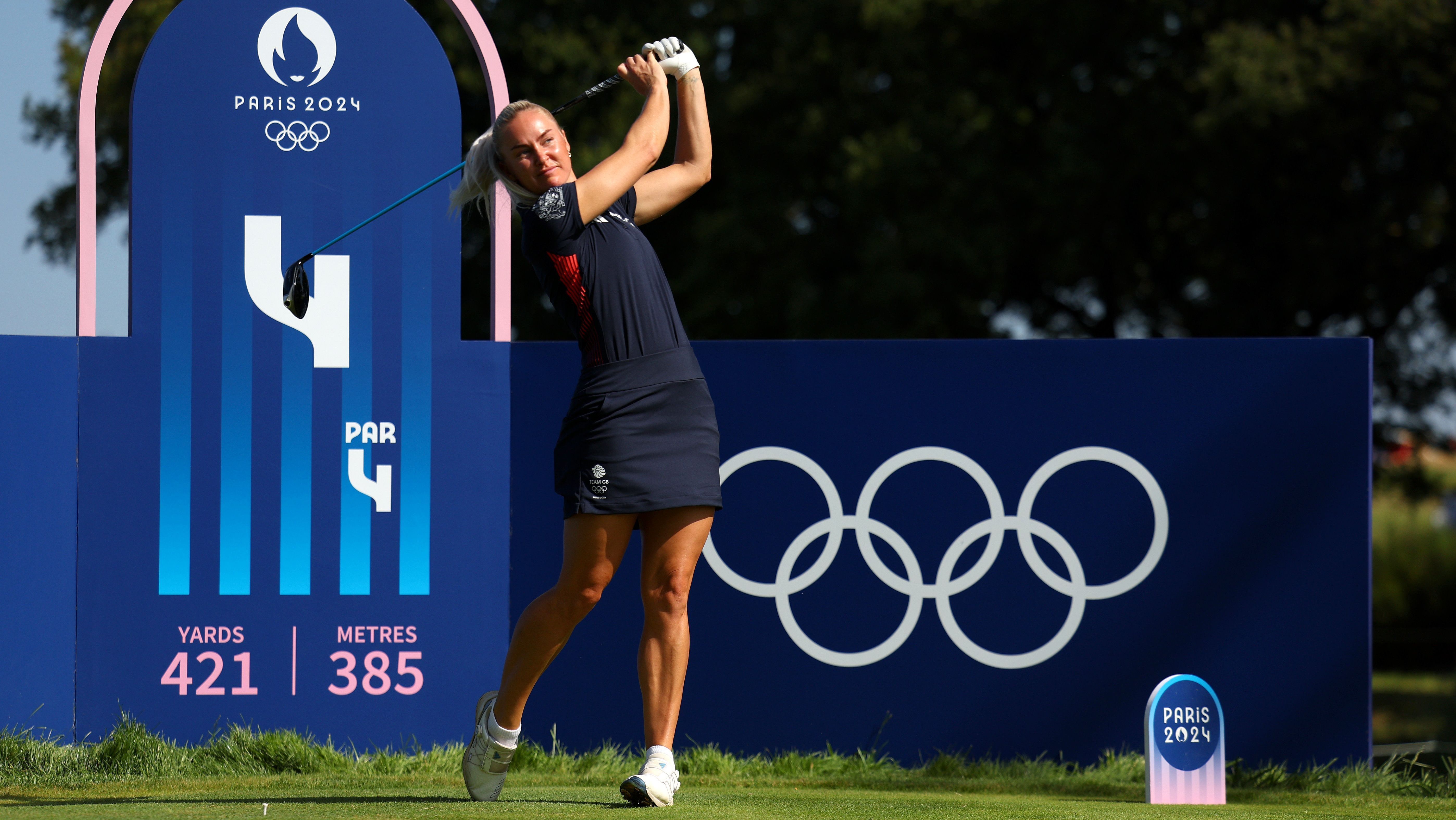 Charley Hull competindo no golfe feminino dos Jogos Olímpicos / Foto: Andrew Redington/Getty Images