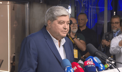 Chegada de Datena ao primeiro debate na disputa à Prefeitura de São Paulo