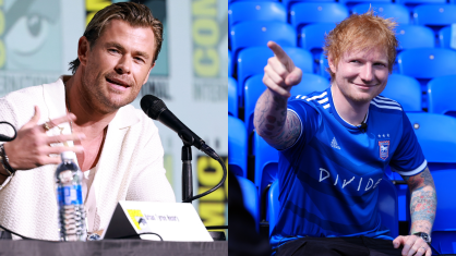Chris Hemsworth aprendeu a tocar bateria e se apresentou durante um show de Ed Sherran na Romênia