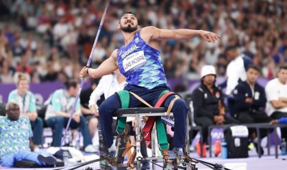 Cícero Nobre conquistou a medalha de bronze no lançamento de dardo F57 (que competem sentados)