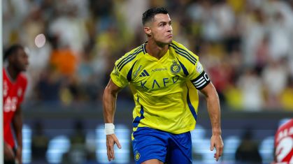 Cristiano Ronaldo comemora um de seus gols pelo Al-Nassr pela Liga Saudita