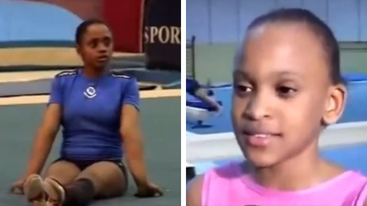 Daiane dos Santos e Rebeca Andrade treinando juntas • Reprodução