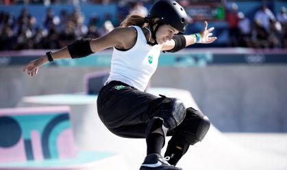 Dora Varella na final do skate street da Olimpíada de Paris