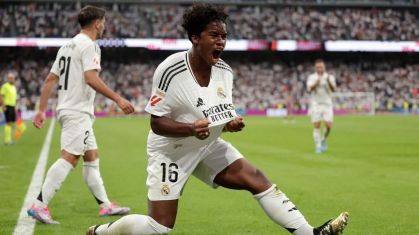Endrick comemora gol pelo Real Madrid