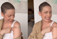 Fabiana Justus celebra vacinação pós transplante: 