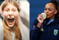 Filha de Gisele Bündchen celebra ouro de Rebeca Andrade em vídeo de Tom Brady