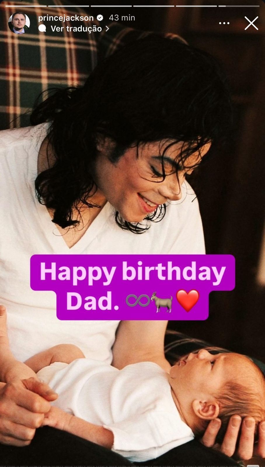 Prince Jackson celebrou o 66º aniversário de Michael Jackson • Instagram/Prince Jackson