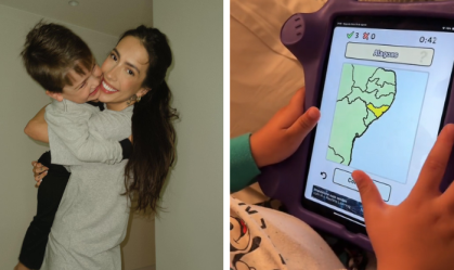 Filho de Gabi Brandt surpreende web por saber "ler mapa" aos 3: “Superdotado”