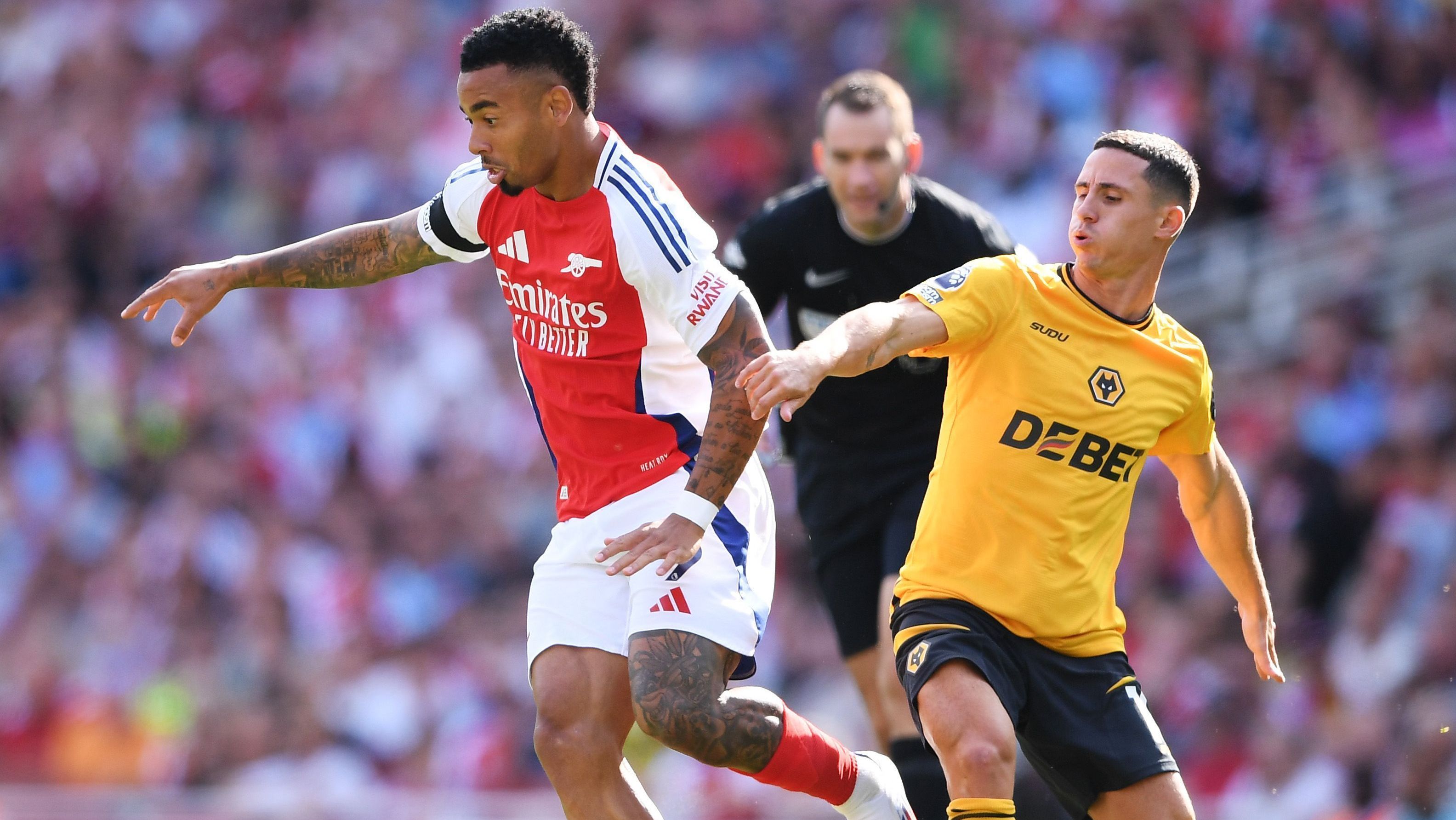 Gabriel Jesus em ação pelo Arsenal
