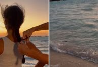 Esposa de Cristiano Ronaldo muda de visual e cabelo é jogado no mar