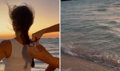 Esposa de Cristiano Ronaldo muda de visual e cabelo é jogado no mar