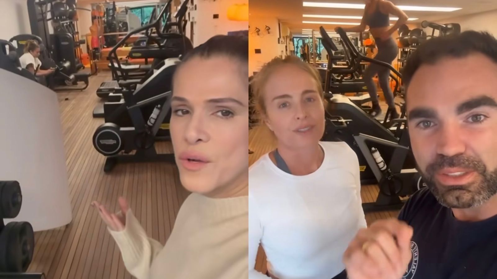Ingrid Guimarães agradeceu após se deparar com novas instalações da academia
