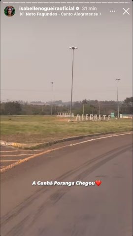 Influenciadora Isabelle Nogueira chegou em Alegrete na tarde desta sexta-feira (02) / Foto: Instagram/Isabelle Nogueira