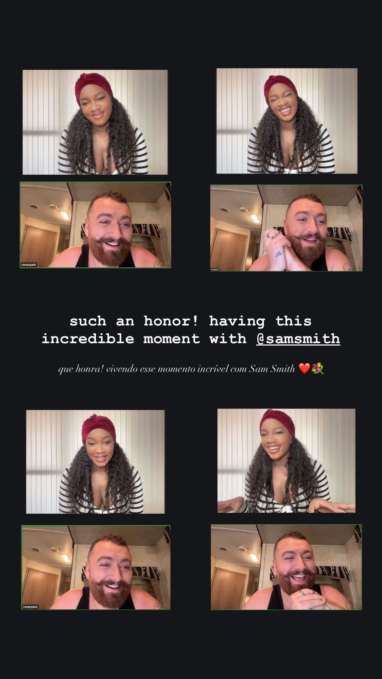 Iza comemora parceria com Sam Smith / Foto: Instagram/Iza