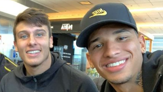 Atacante do Athletico presta homenagem a Juan Izquierdo • Foto: Reprodução / @agus_cano7