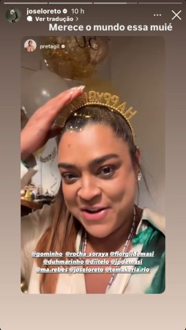 Ator desejou coisas boas para Preta Gil / Instagram/José Loreto