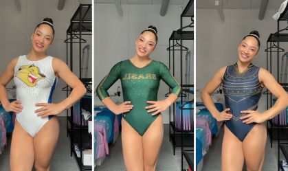 Julia Soares mostra collants da equipe brasileira de ginástica artística