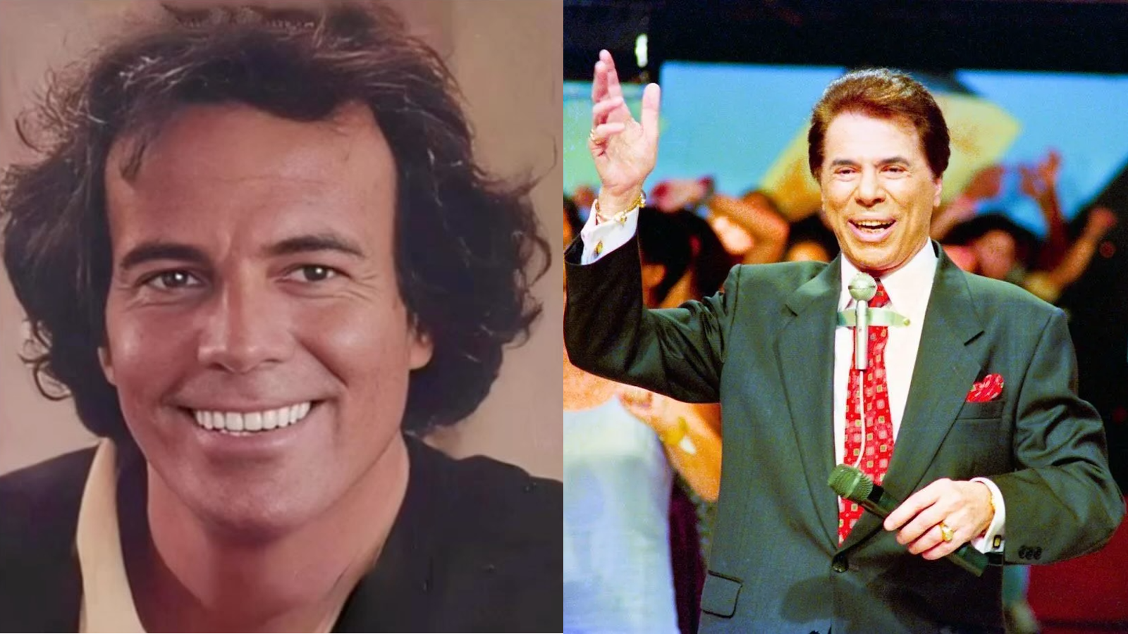 Cantor Julio Iglesias homenageia Silvio Santos: 