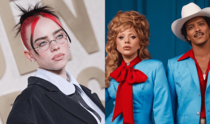 "Birds Of A Feather", de Billie Eilish, e "Die With A Smile", de Lady Gaga e Bruno Mars são as duas músicas mais ouvidas do mundo no Spotify