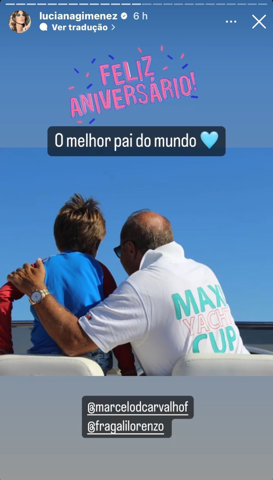 Luciana Gimenez caracterizou Marcelo como "o melhor pai do mundo" / Instagram/Luciana Gimenez