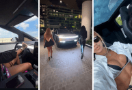 Ludmilla e Brunna passeiam com carro da Tesla avaliado em mais de R$ 1 milhão