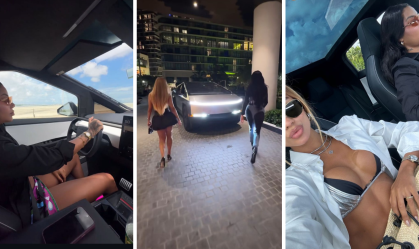 Ludmilla e Brunna passeiam com carro da Tesla avaliado em mais de R$ 1 milhão