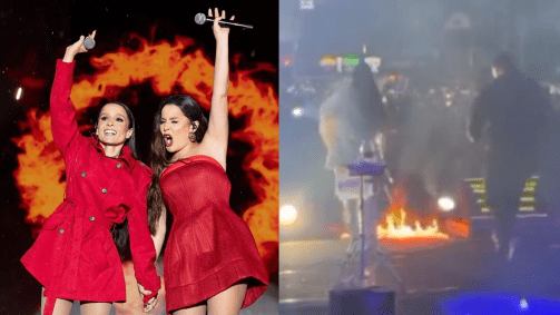 Na web, os internautas se chocaram com a calma que a sertaneja lidou com a emergência na apresentação e por ela não ter parado de cantar enquanto resolvia a situação